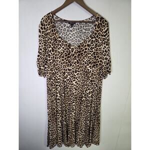 Retro Chic By Torrid Women's Leopard Print Midi Dress Size 2 2X